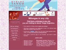 Tablet Screenshot of milongas-in.com